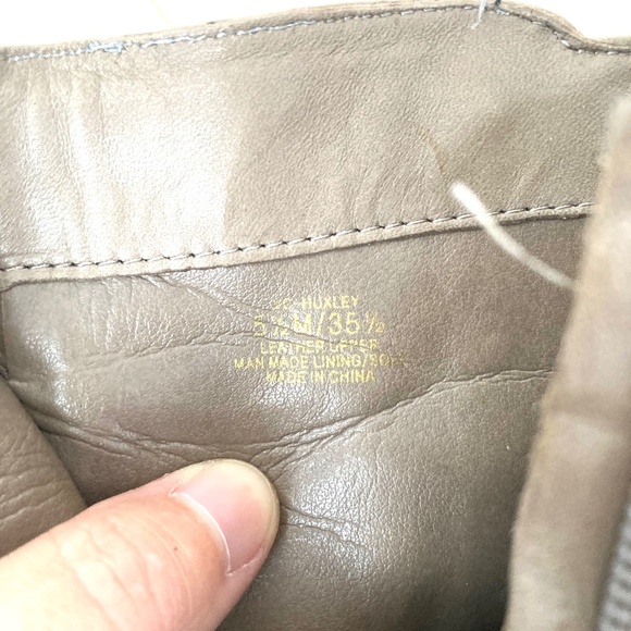 Beige Wedge Ankle Boots - Leather - Size 35.5 - Picture 11 of 12